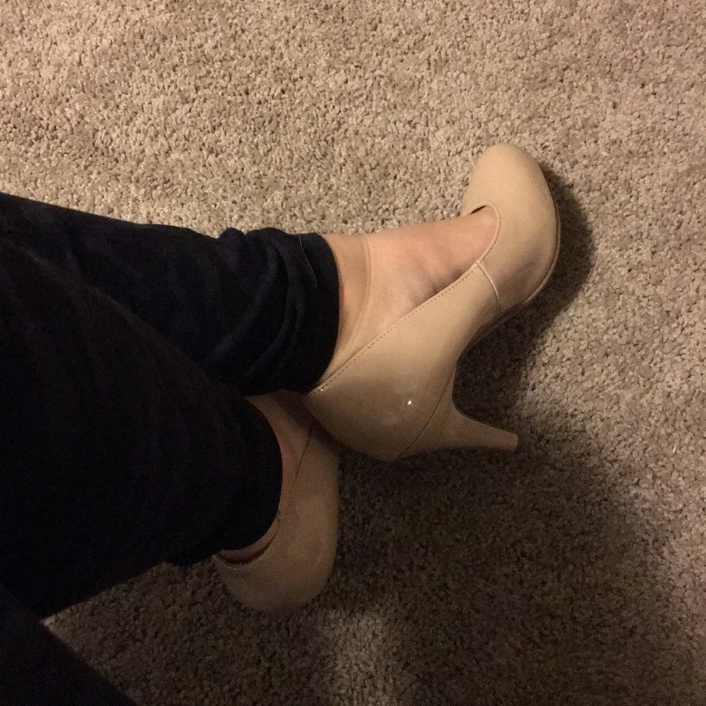 Bone color heels